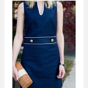 Sail to Sable -belted &  navy shift dress 6